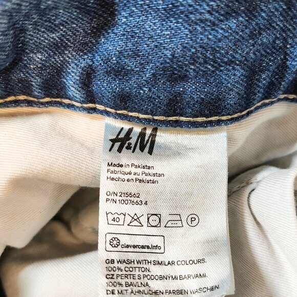 H&M Relaxed Fit Denim Jeans Men’s 36x32, 100% Cotton Straight Leg Casual Classic - Picture 8 of 8